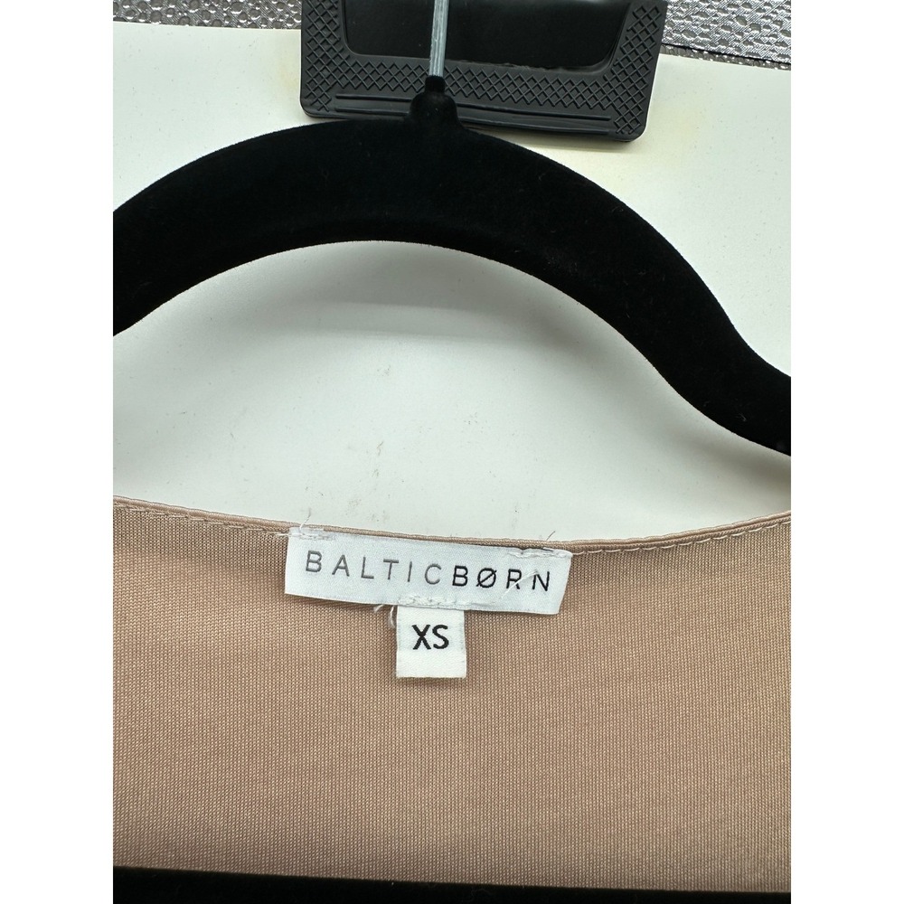 Baltic Born Champagne Krystal Satin Wrap Gown Size XS Wedding Bridal Event Gala - Picture 9 of 11